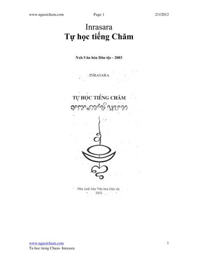 Tự học tiếng Chăm