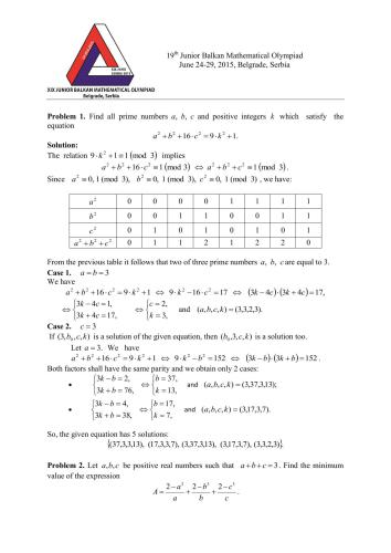 JBMO 2015 problems and SOLUTIONS