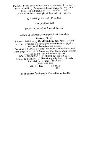 Statistical field theory