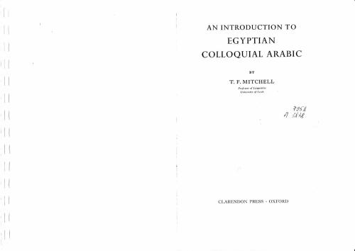 An introduction to Egyptian colloquial Arabic