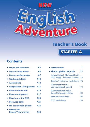 New English Adventure Starter A. Teacher's Book