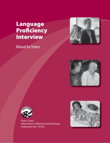 Language Proficiency Interview - Manual for Testers