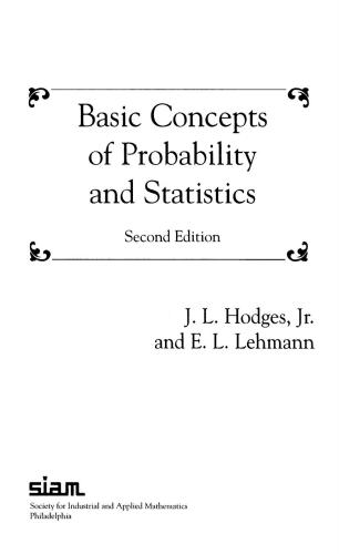 Basic Concepts of Probability and Statistics