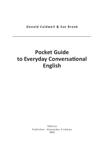 Pocket Guide to Everyday Conversational English