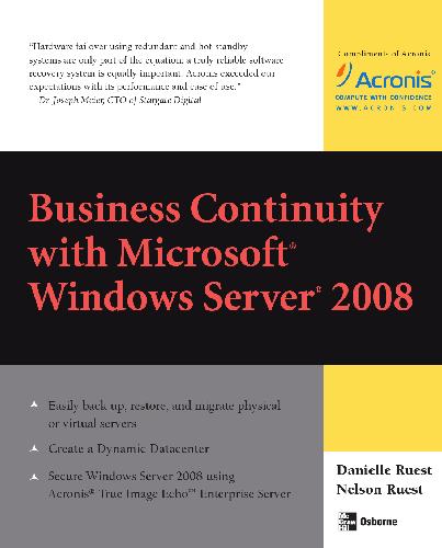 Business Continuity with Microsoft Windows Server 2008