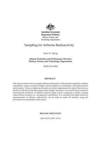 Sampling for Airborne Radioactivity