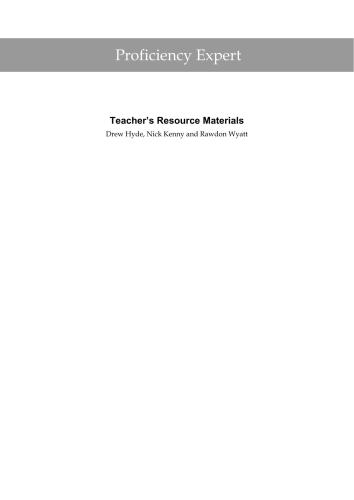 Proficiency Expert - Teachers Resource Materials