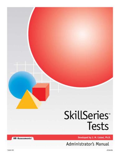 Skills Series Tests - Administrator's Manuals