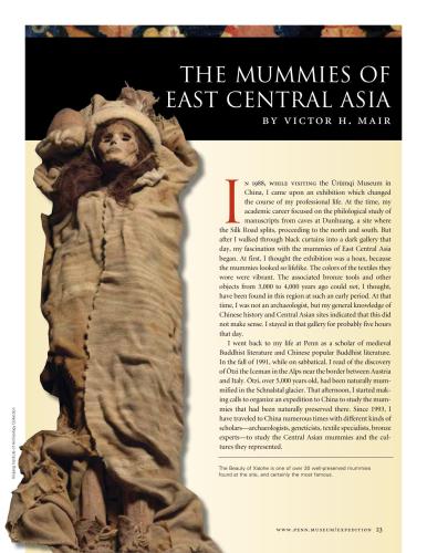 The Mummies of East Central Asia