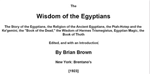 The Wisdom of the Egyptians