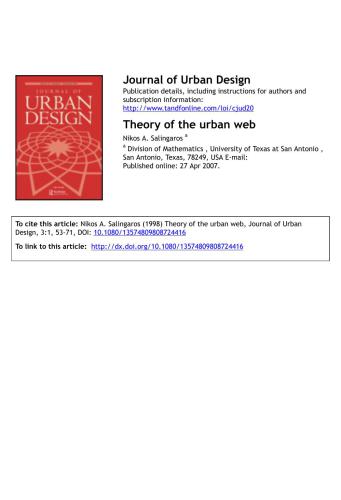 Theory of the urban web