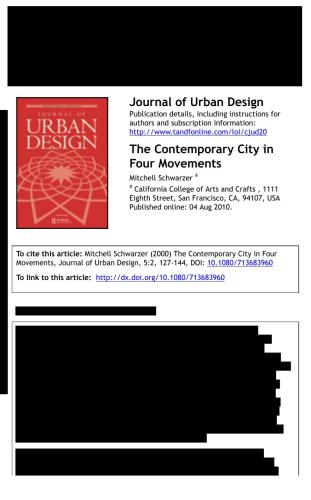 The Contemporary City in Four Movements