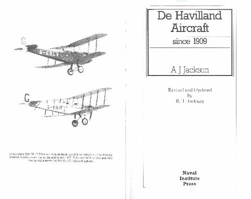 De Havilland Aircraft Since 1909