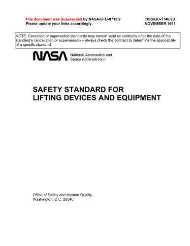 NSS GO 1740 9B. Safety standard for lifting devices and equipment