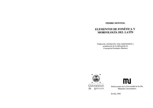 Elementos de Fonética y Morfología del Latín