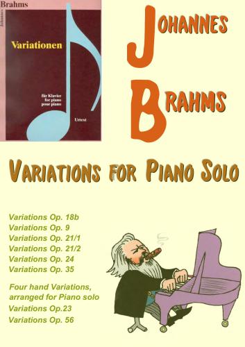 Complete Variations for Piano Solo + 4 Hand variations, arranged for piano solo