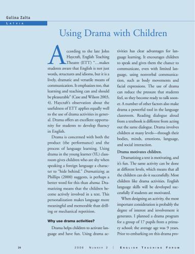 Using Drama with Children