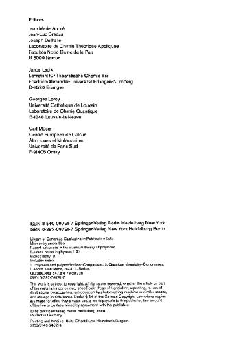 Recent Advances in the Quantum Theory of Polymers