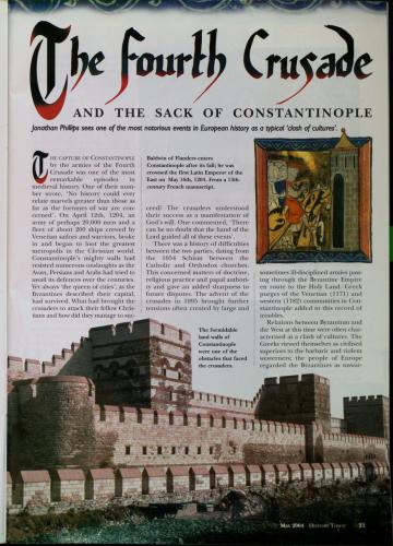 The Fourth crusade and the sack of Constantinople