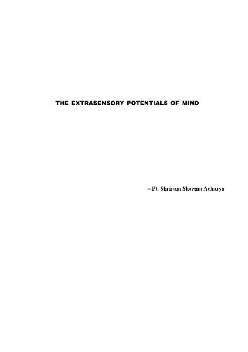 Extrasensory Potential of the Mind