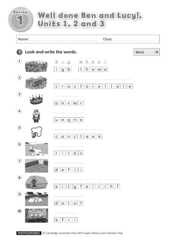 Super Minds 4. Tests