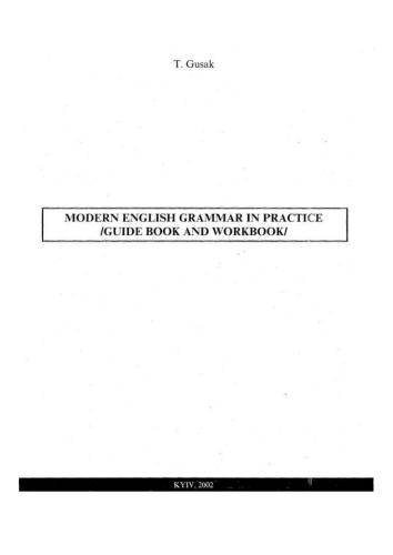 Modern English Grammar in Practice (Guidebook and Workbook)
