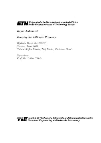 Evolving the Ultimate Processor