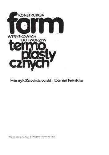 Konstrukcja form wtryskowych do tworzyw termoplastycznych