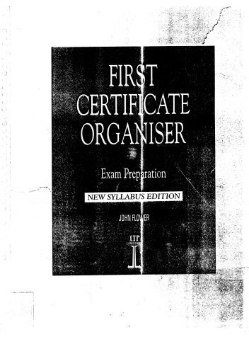 First Certificate Organiser