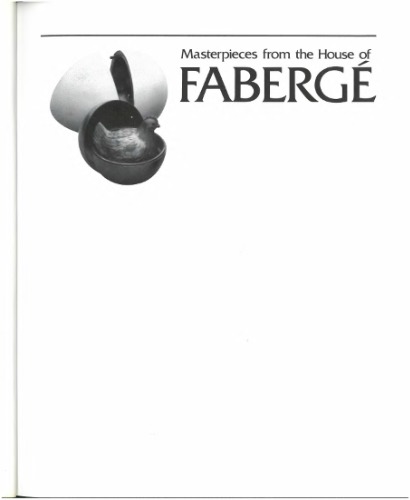 von. Masterpieces from the House of Fabergé