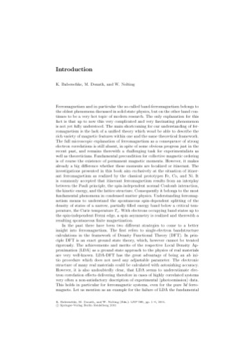 Band-Ferromagnetism: Ground-State and Finite-Temperature Phenomena