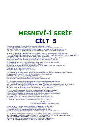 Mesnevî. 5 cilt