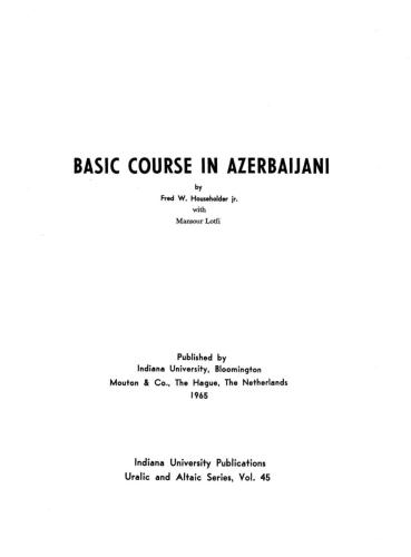 Basic Course in Azerbaijani