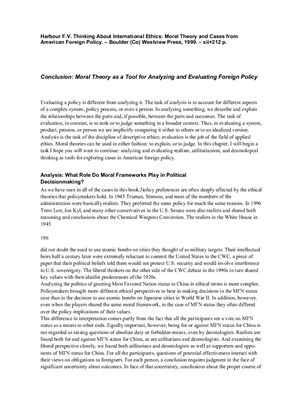 Thinking About International Ethics: Moral Theory and Cases from American Foreign Policy