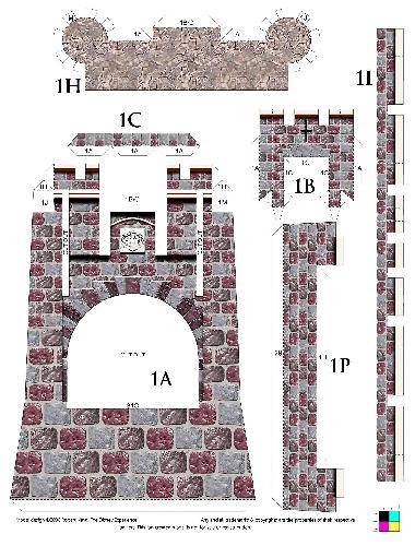 Handmade paper model Sleeping beauty castle