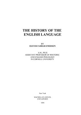 The history of the English language