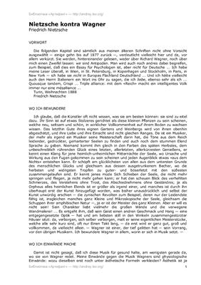 Nietzsche kontra Wagner