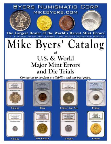 Catalog of U.S. & World Major Mint Errors and Die Trials 2010
