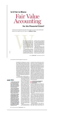 Is it fair to blame fair value acconting for the financial crisis - перевод статьи