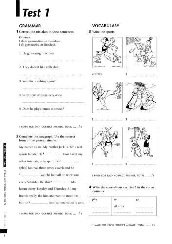 Twist! A Set of Level Tests with Answer Key