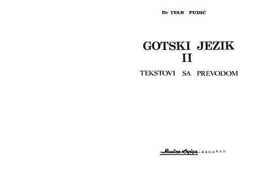 Gotski jezik II - Tekstovi sa prevodom