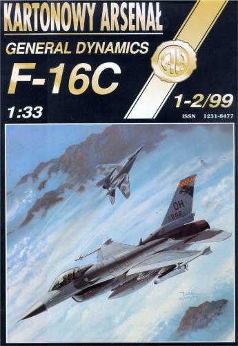 Halinski - F-16c Fighting Falcon - Kartonowy Arsenal 1-2/99