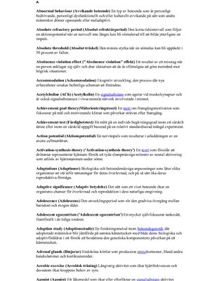 Словарь шведских психологических терминов с объяснением