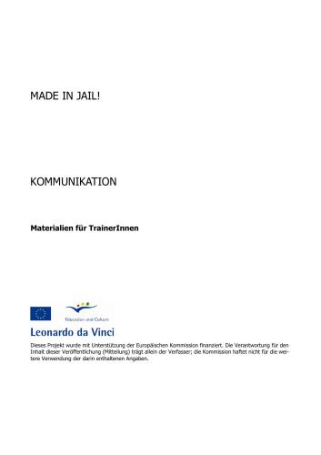 Kommunikation - Materialien für Trainer/innen