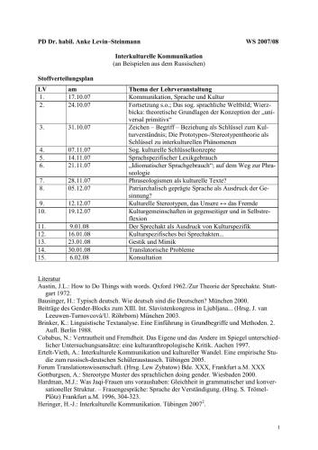 Практические занятия по межкультурной коммуникации 
