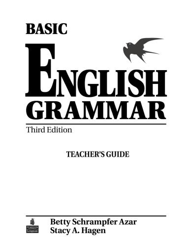 Basic English Grammar Teacher's guide