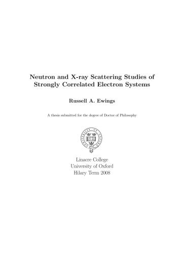 Neutron and X-ray Scattering Studies of Strongly Correlated Electron Systems