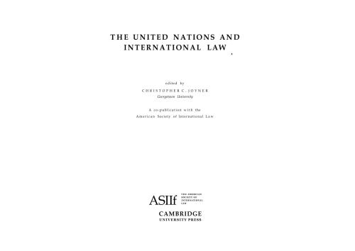 The united nations and international law