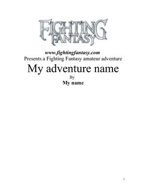 My adventure name (mini bookgame)
