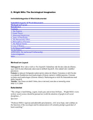 The Sociological Imagination